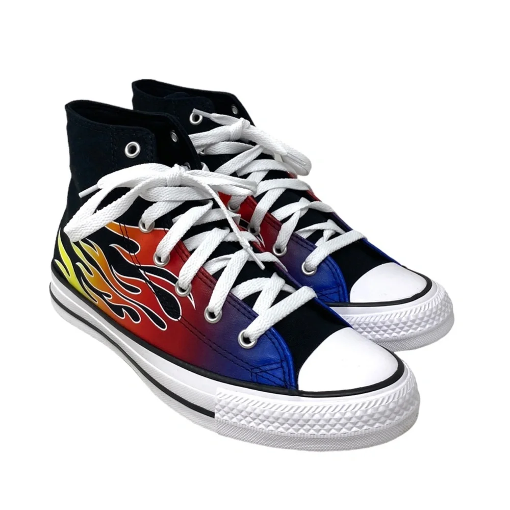 Converse Chuck Taylor High Shoes Women Kids Black Canvas Sneakers Skate A04715F